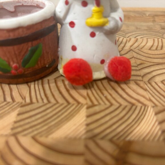 Ceramic Candle Holder Teddy Bear & Mouse - Set of 2 Vintage Votive Holders - Picture 10 of 11